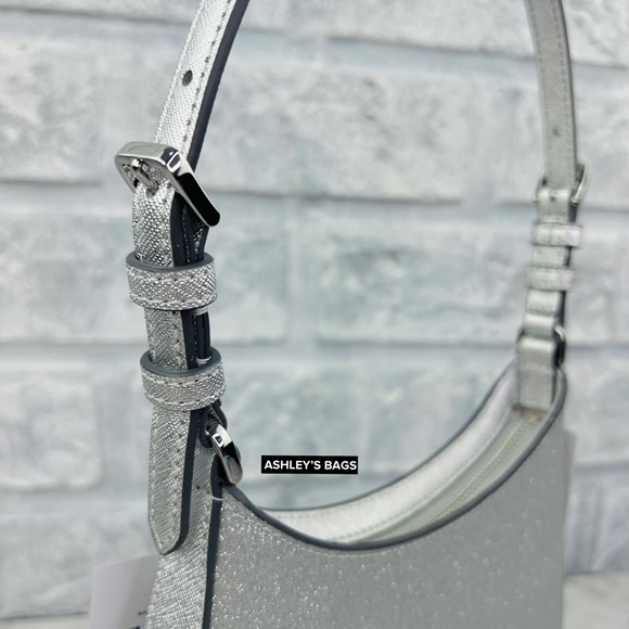 Kate Spade Glimmer Glitter Shoulder Bag In Silver - Picture 6 of 12